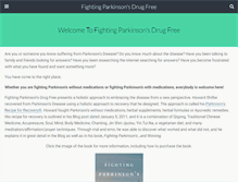 Tablet Screenshot of fightingparkinsonsdrugfree.com